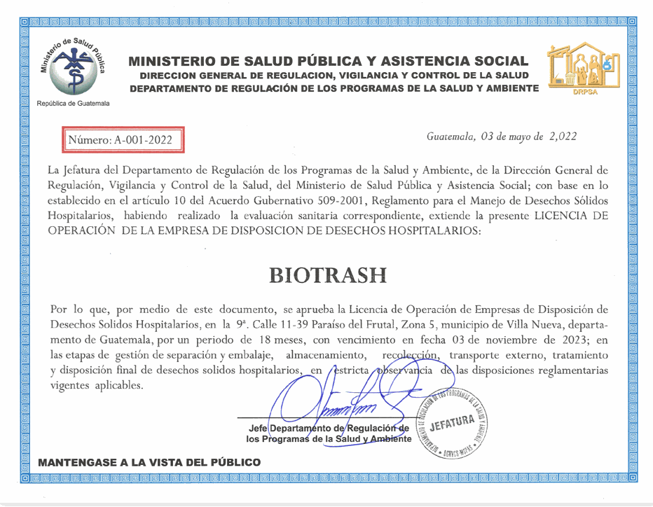 Licencia de operaciones