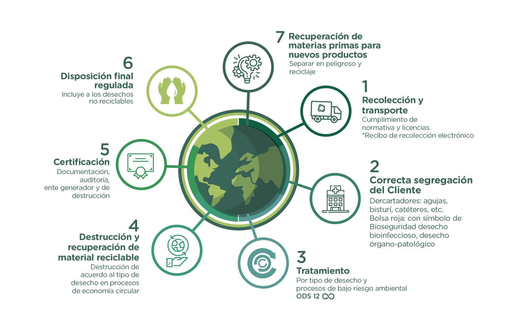 Nuestro proceso de recoleccion de residuos para garantizar bioseguridad