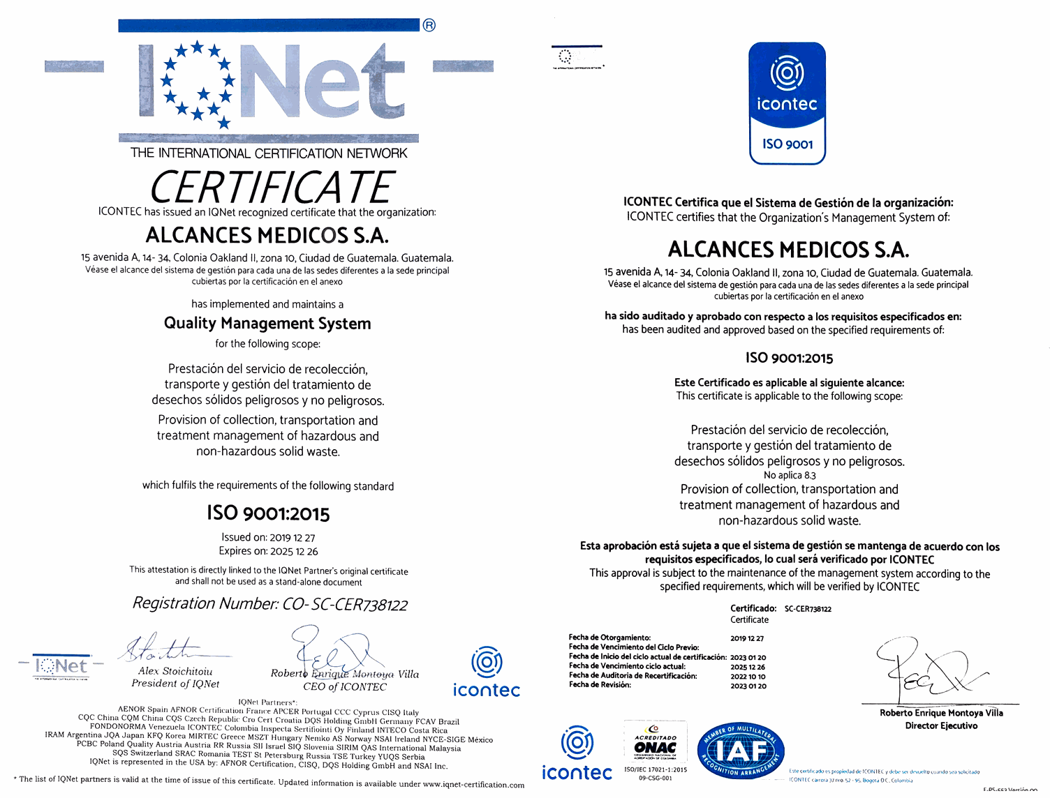 Certificacion ISO 14001:2015