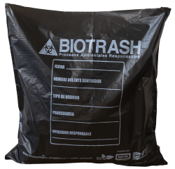 Bolsas Biodegradables Negras de 20*20*30 micrones con logo paquete 10 uni.