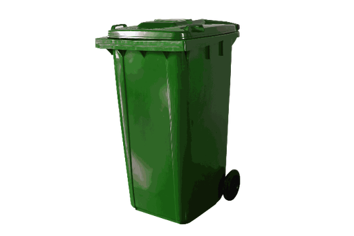[CR10V] Contenedor con ruedas verde 100 litros