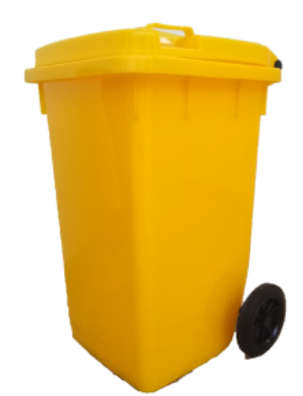 [CR08A] Contenedor con ruedas amarillo 100 litros
